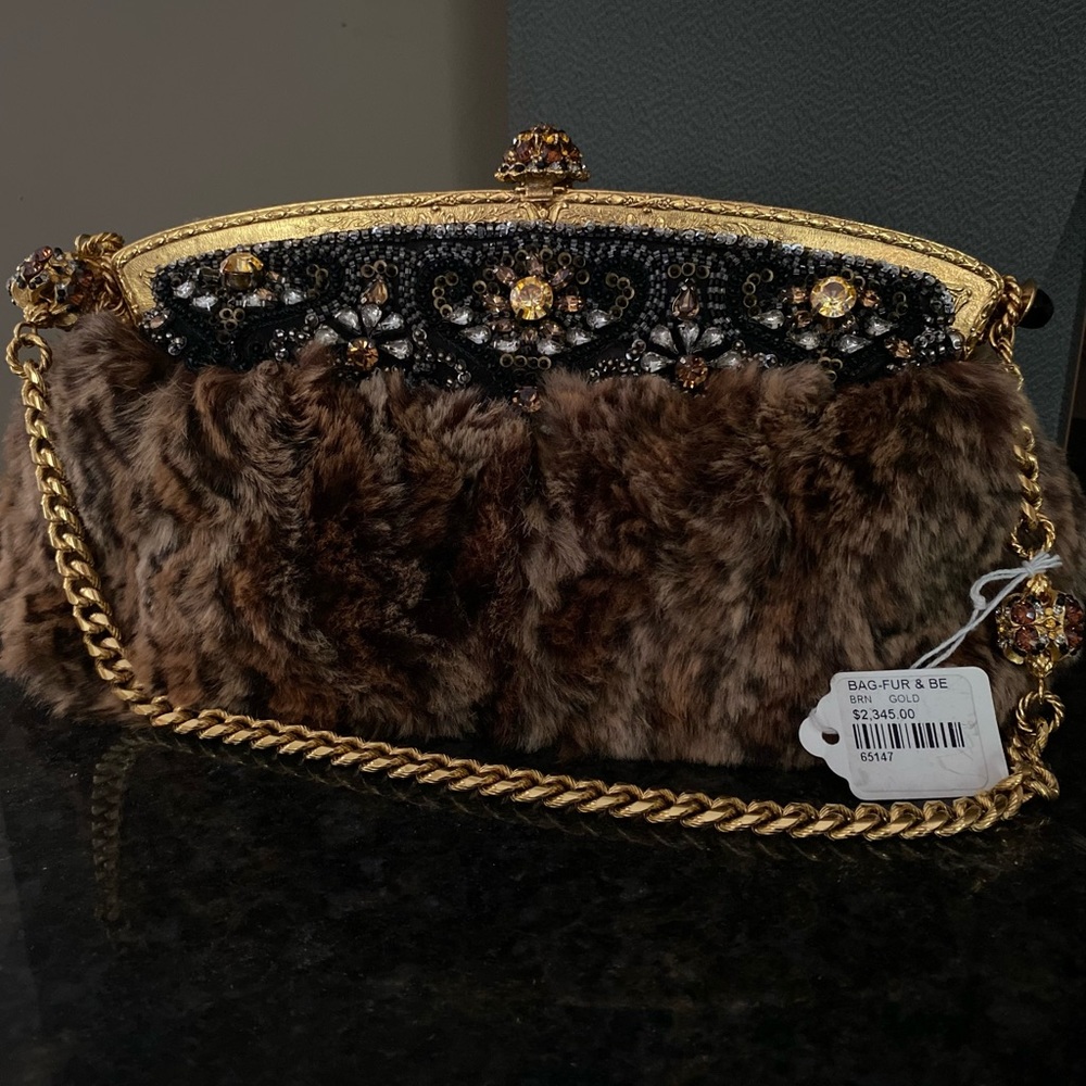 Larisa Barrera - Evening Bag - Fur with Beading